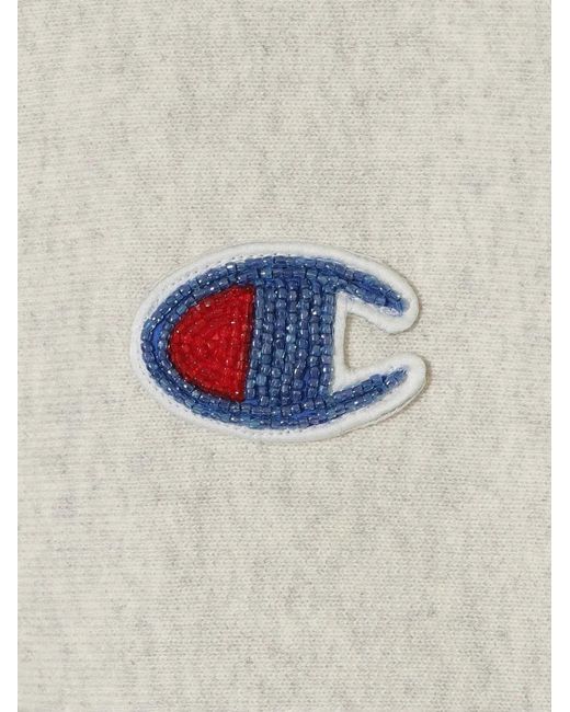 Undercover White X Champion Appliqu Sweatshirt for men