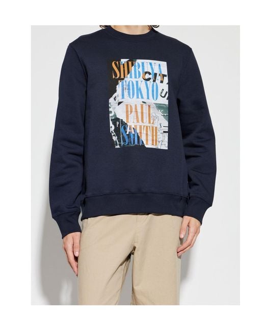 Paul Smith Blue Ps Shibuya Print Sweatshirt for men