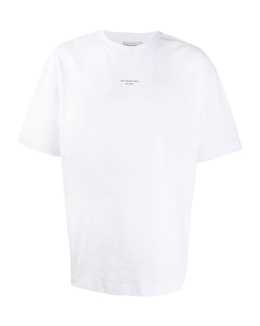 Drole de Monsieur White Logo T-Shirt for men