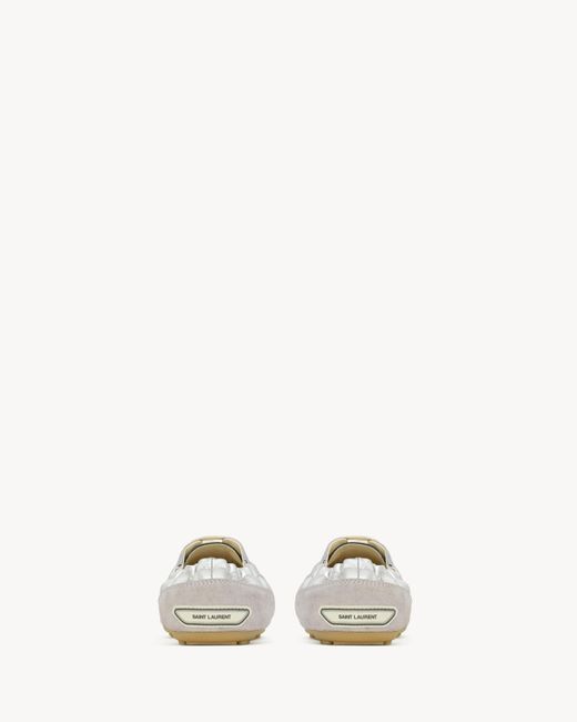 Saint Laurent White Lewis Lace-Up Sneakers