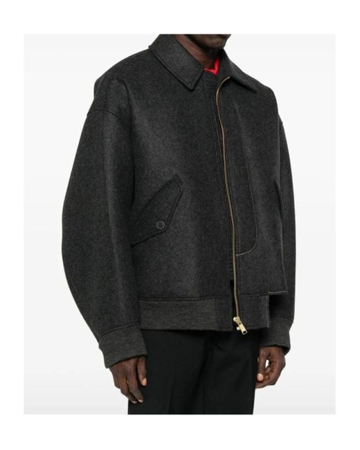 Kolor Black Lapel Casual Jacket for men