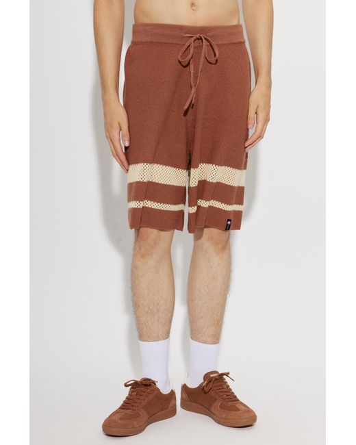 Palm Angels Brown Drawstring Shorts for men