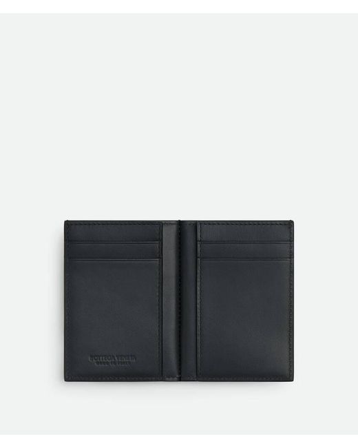 Bottega Veneta Gray Cassette Slim Flap Card Case for men