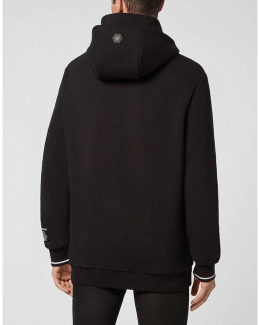 Philipp Plein Black Printed Sweater for men