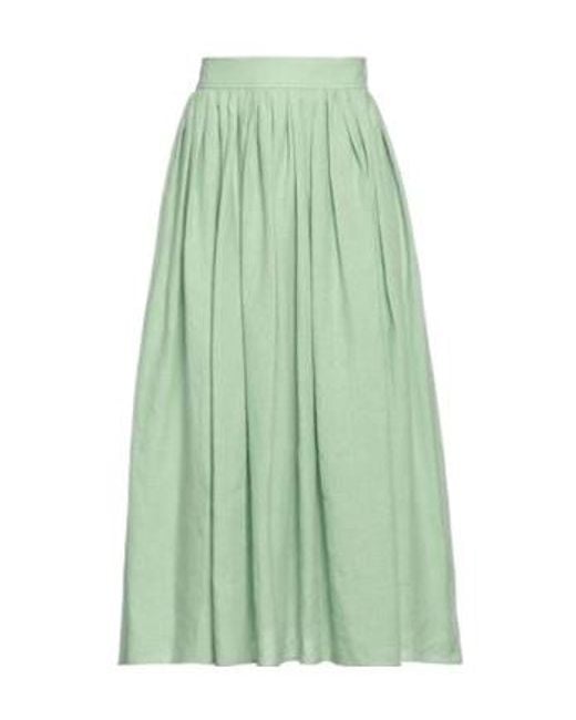 Chloé Green High-Waisted Midi Skirt