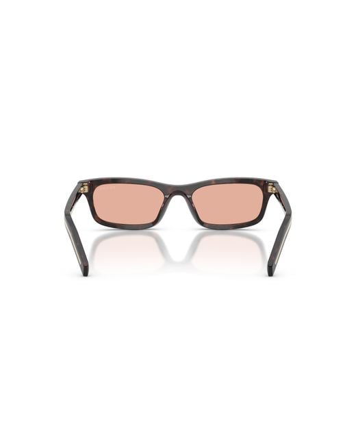 Prada Pink Eyewear Rectangle Frame Sunglasses