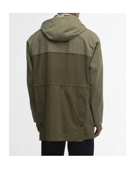Barbour Green Logo-Embroidered Coat for men