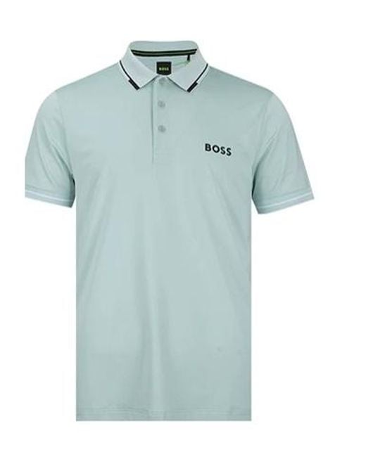 Boss Blue Short-Sleeve Polo Shirt for men