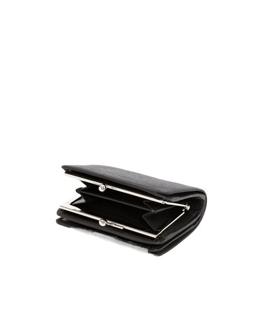 Vivienne Westwood Black Logo Plaque Wallet