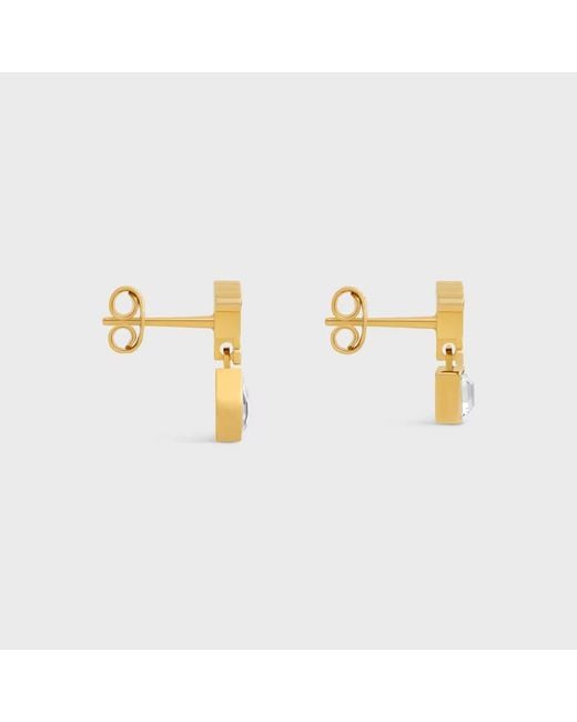 Céline Metallic Triomphe Twinkle Earrings