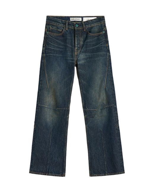 Our Legacy Blue Moto Cut Jeans