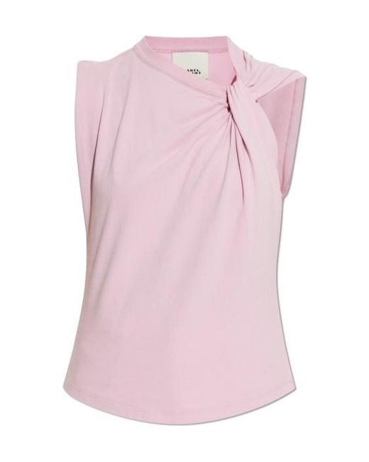 Isabel Marant Pink Knot Sleeveless Blouse