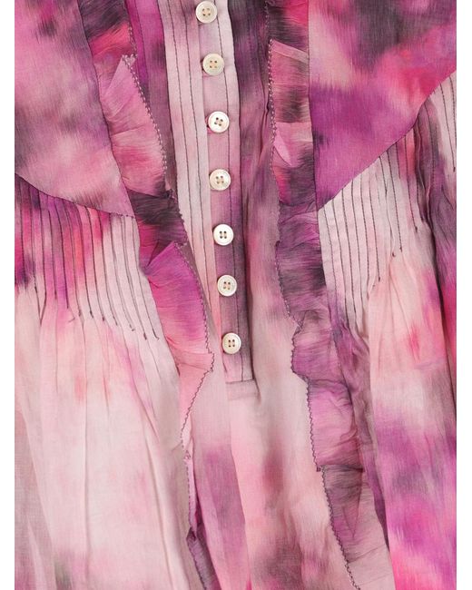 Isabel Marant Pink Isabel Marant Étoile Button Detailed Layered Top