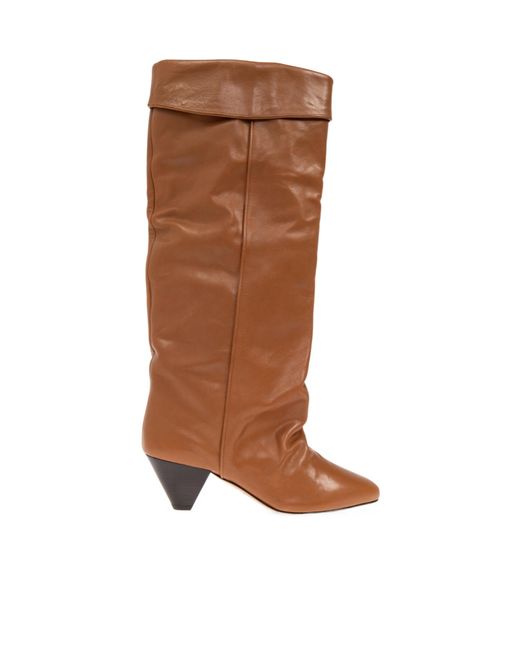 Isabel Marant Brown Elita Braid Detailed Boots