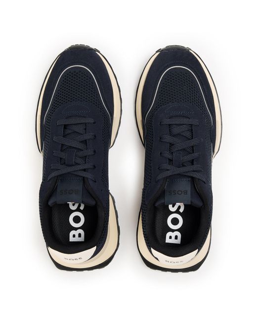 Boss Blue Low-Top Trainers for men