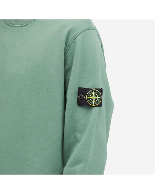 Stone Island Green Compass-Badge Sweatshirt for men