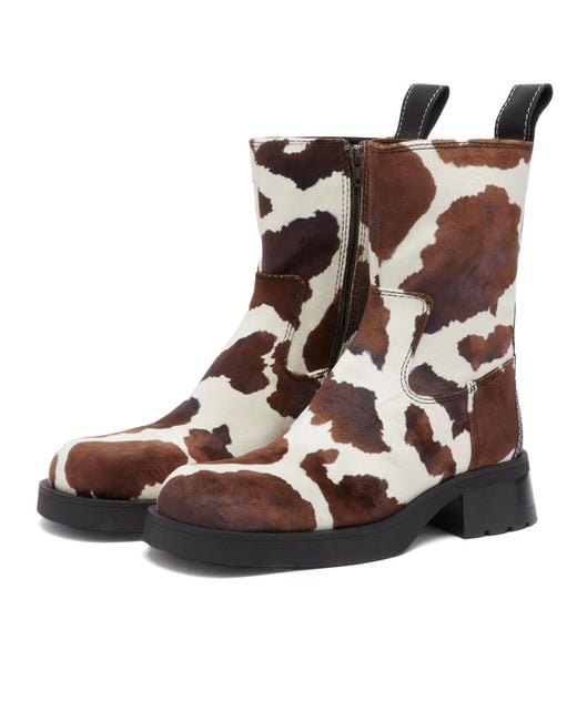 Miista Brown Pull-On Ankle Boots