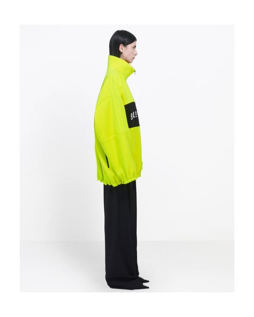 Balenciaga Yellow Logo Zipper Casual Jacket