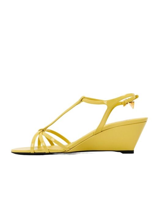 Prada Yellow Wedge Sandals