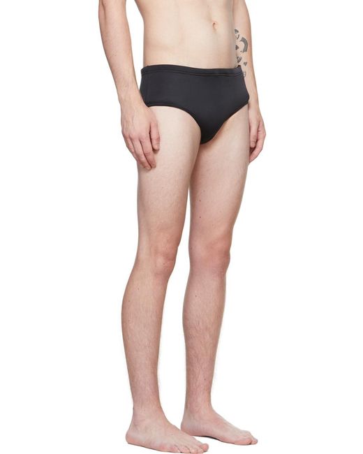 DSquared² Black Logo Printed Swimming Briefs for men