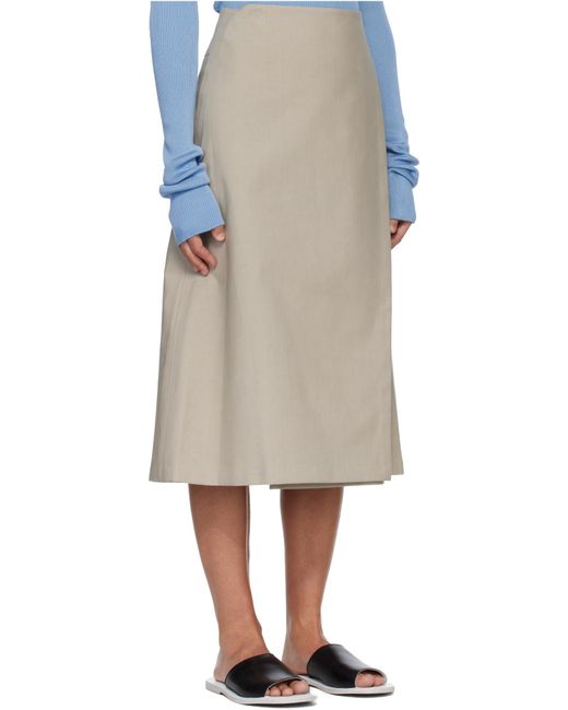 Rier Natural Wrap Design A-Line Skirt