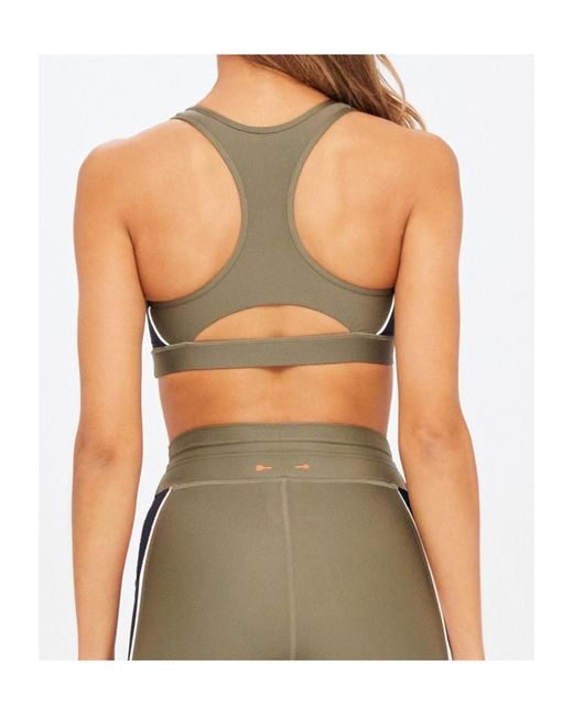 The Upside Green Track Georgia Racerback Sports Bra