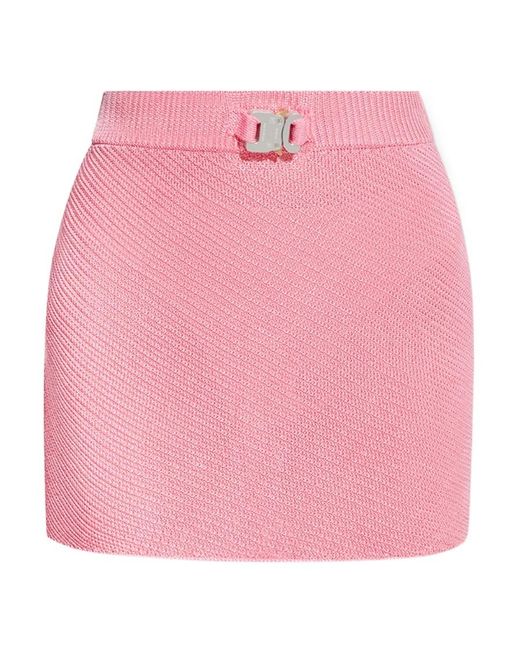 1017 ALYX 9SM Pink Buckle-Detail High-Waisted Mini Skirt