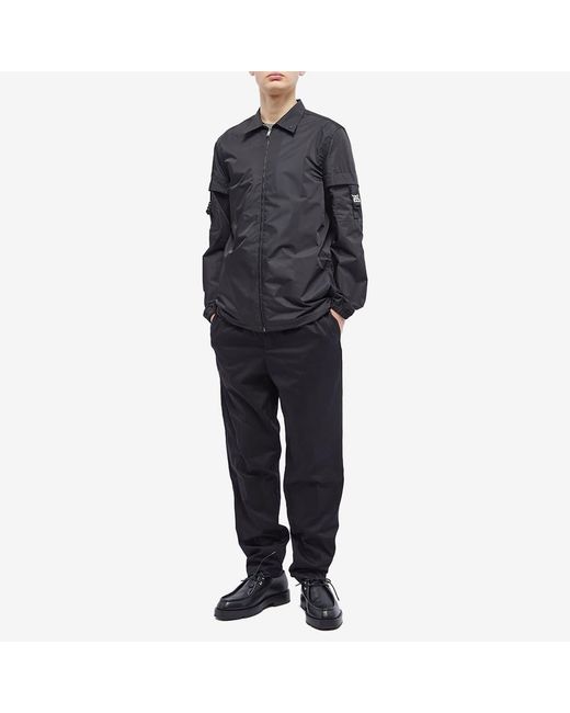 Givenchy Black 4G Buckled Pocket Overshirt for men