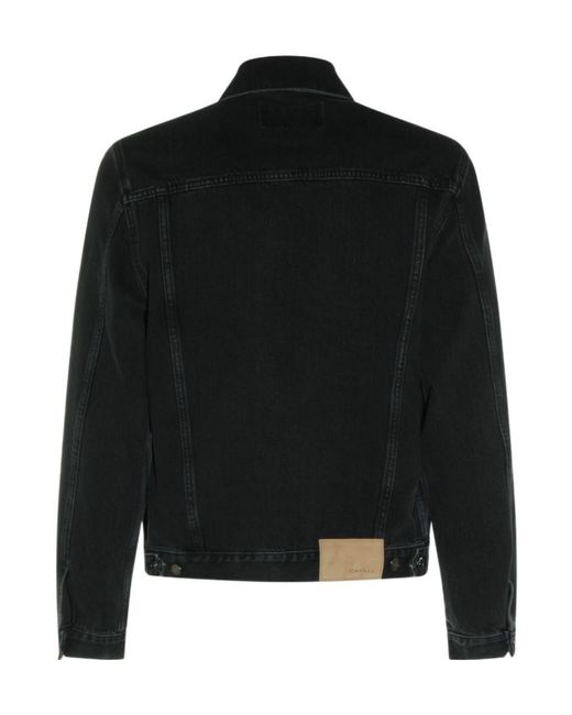 Canali Black Classic Denim Jacket for men