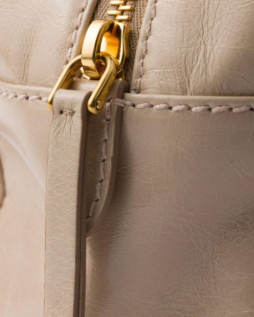 Prada Brown Dangle Medium Leather Top-Handle Bag