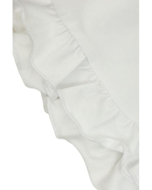 Moncler White Ruffle-Trimmed Cotton Set