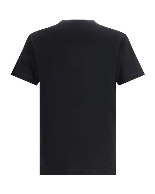 DSquared² Black Short Sleeve Cotton T-Shirt With Bold Logo Print for men