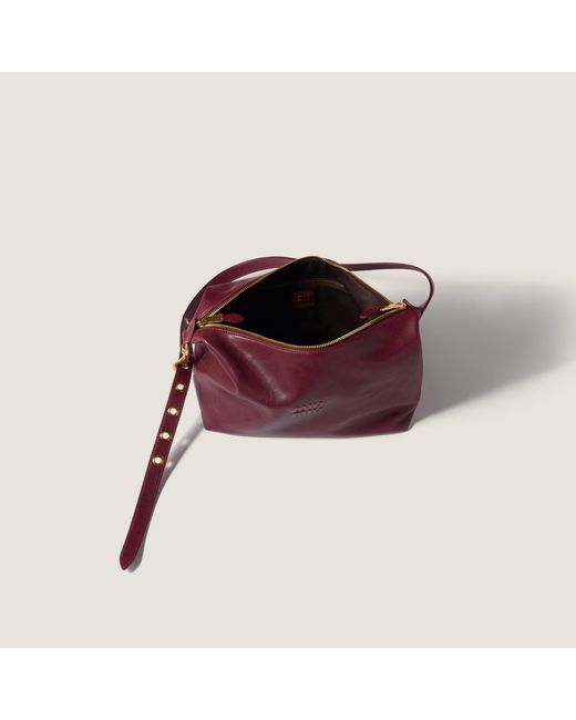 Miu Miu Purple Spirit Nappa Leather Bag