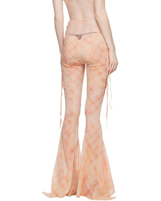 KNWLS Pink Glimmer Plaid Casual Pants