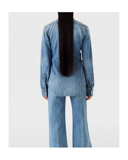 Stella McCartney Blue Vintage Wash Denim Shirt