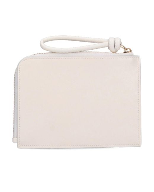 Jil Sander Natural Logo-Embossed Coin Purse