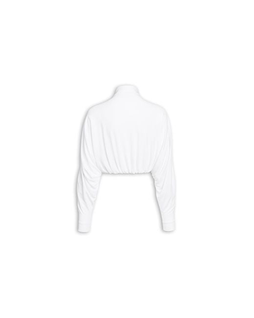 Alaïa White High-Neck Casual Jacket