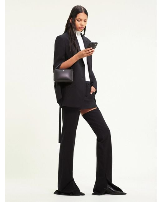 Courreges Blue Strap Single-Breasted Blazer