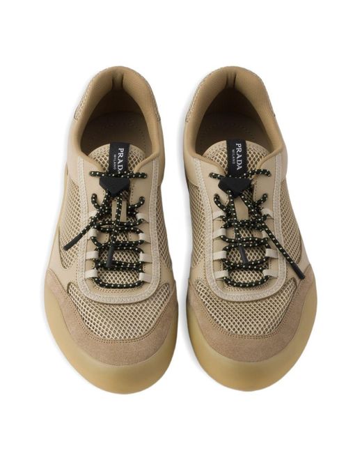 Prada Brown Lace-Up Sneakers