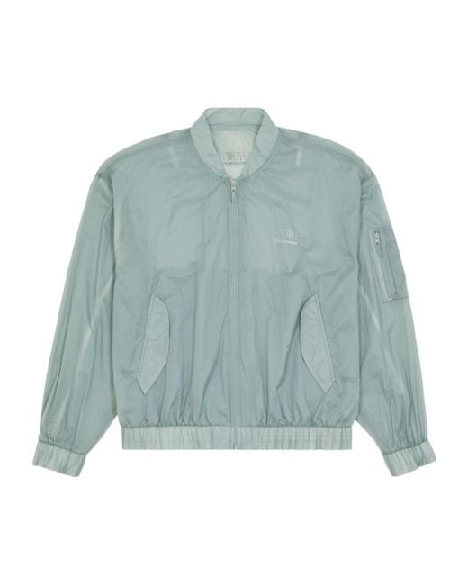 MM6 MAISON MARGIELA X SALOMON Blue Numbers-Printed Zipped Bomber Jacket