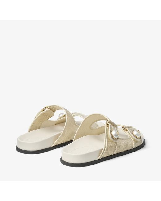 Jimmy Choo White Round-Toe Sandals