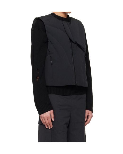 HELIOT EMIL Blue Visus Round Neck Vest for men