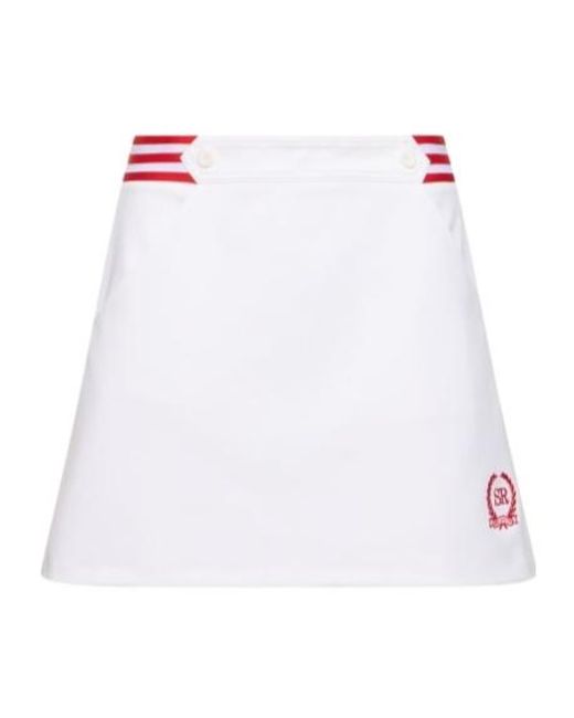 Sporty & Rich White Button-Down Skirt