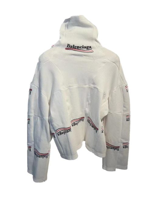 Balenciaga Gray Logo High-Necked Sweater for men