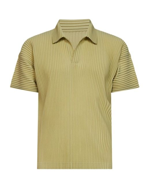 Homme Plissé Issey Miyake Green Short-Sleeved Shirt for men