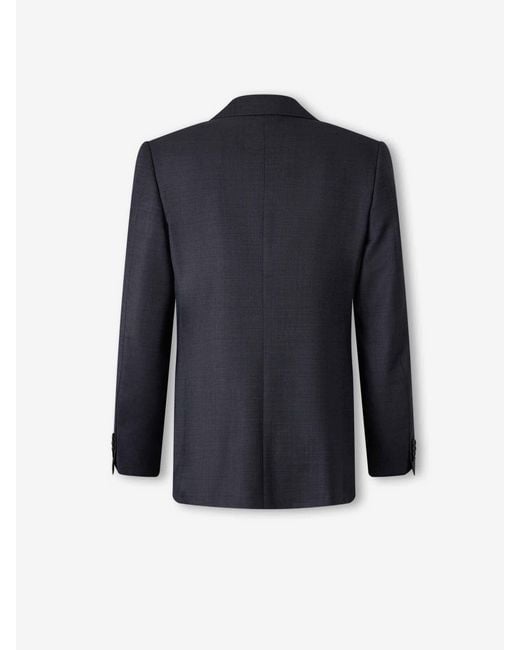 Canali Blue Long-Sleeved Suit Jacket And Trousers Two-Piece Set for men