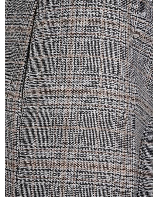 True Royal Gray Checked Wide-Leg Pants