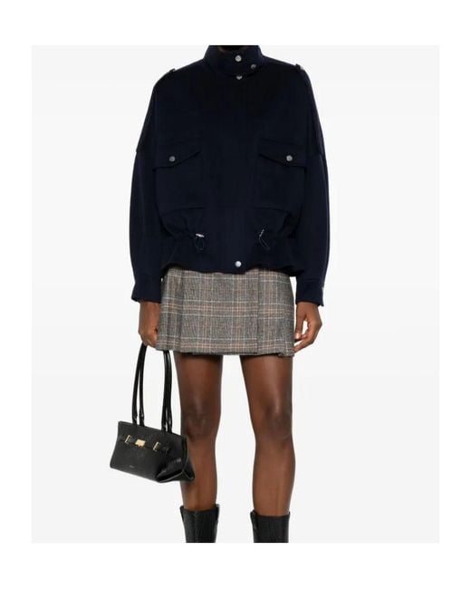 Pinko Blue Flap-Pocket Button-Fastening Jacket