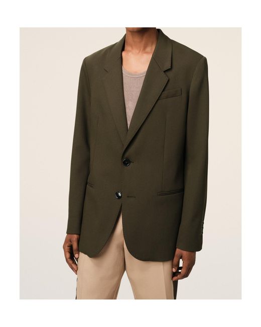 AMI Green Ami Single-Breasted Tailored Blazer for men