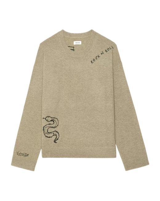 Zadig & Voltaire Natural Marko Lc Graphic Sweater for men